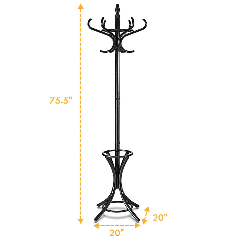 Red Barrel Studio® Solid Wood Freestanding Coat Rack & Reviews Wayfair